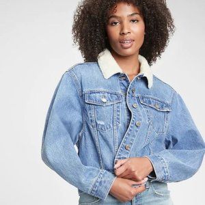Gap Sherpa Collar Denim Jacket